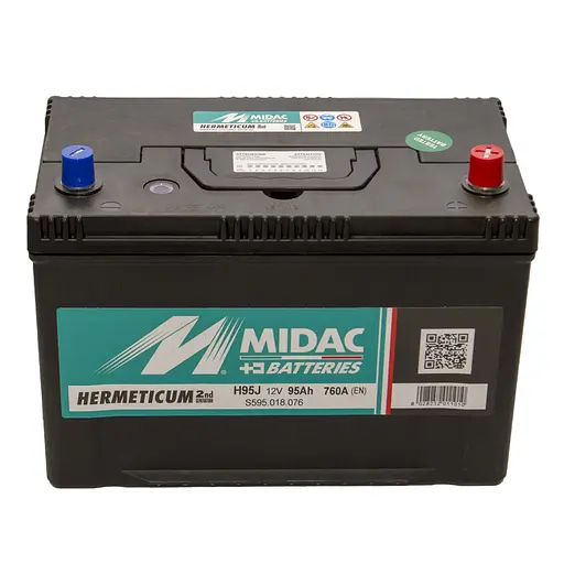 Акумулятор 6СТ-95A MIDAC HERMETICUM Asia, 12V, 95Ah (-/+), 12В, EN760А - фото 2
