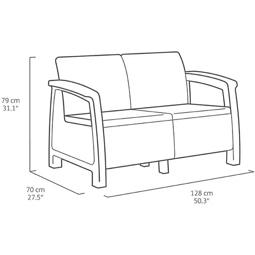 Набор мебели Keter Corfu Fiesta коричневый - фото 8