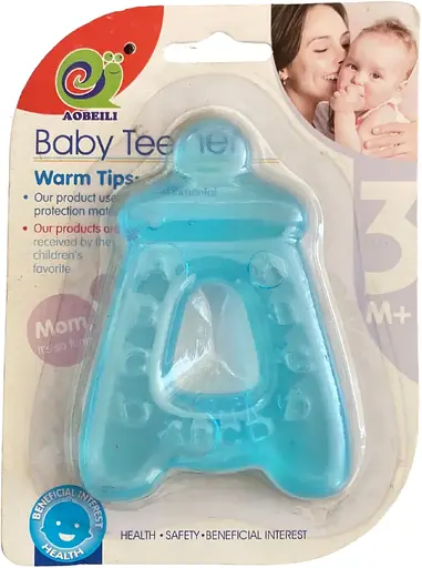 Погремушка-прорезыватель, силикон с жидким наполнителем, 16x11x1.5 см (в ассортименте)