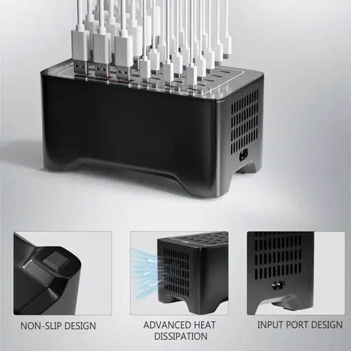 Зарядная станция ILEPO многопортовая на 15 USB портов + 15 Type-C 150 Вт / сетевое мультизарядное устройство (19018) - фото 5