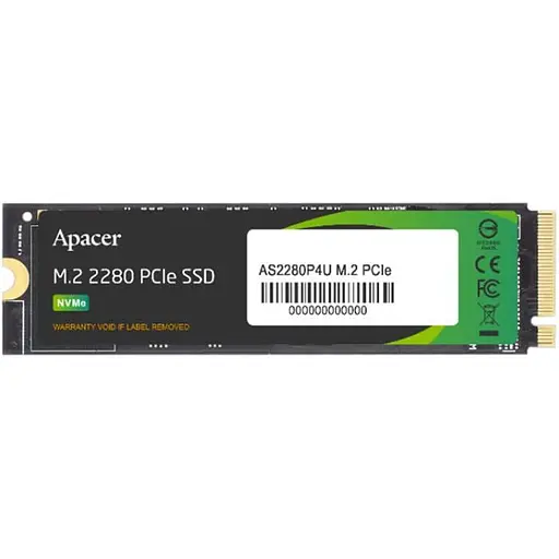 Накопичувач SSD Apacer m.2 NVMe 256GB P4U PCIe 3.0 (AP256GAS2280P4U) - фото 1