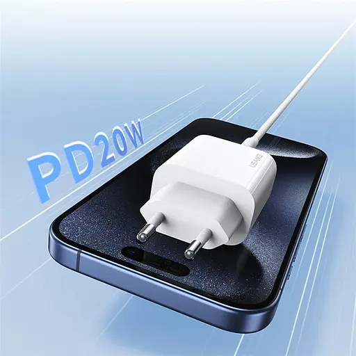 МЗП Usams US-CC226 Kit-Yi Ser. 20W (1USB-C) + кабель Type-C to Type-C White - фото 3