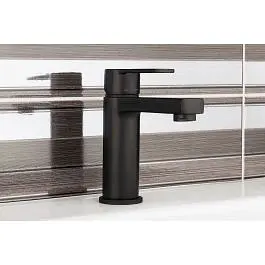 Змішувач для раковини картридж Energy Saving Paffoni Ringo без донного клапана black matt RIN071NO-ES, Чорний матовий - фото 3