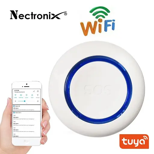 Wifi кнопка SOS для літніх та хворих людей для екстреного виклику допомоги Nectronix SS01, додаток Tuya Smart (100797) - фото 2
