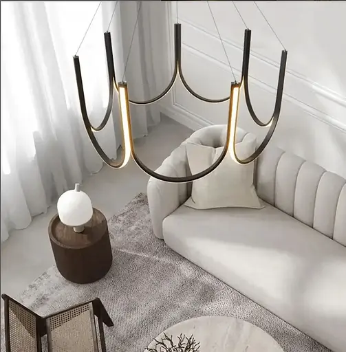 Светодиодная люстра Световая Симфония PJ859 Black (65см)