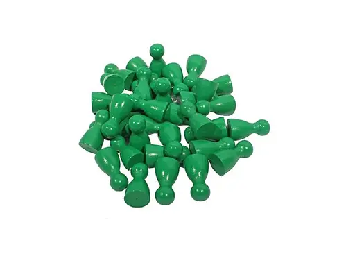 Аксессуар Фишка деревянная зеленая для настольных игр 2.5 см поштучно (Р00511) - фото 4