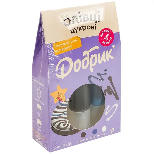 Кондитерские декорации Добрик Карандаши сахарные перламутровые со вкусами - фото 6