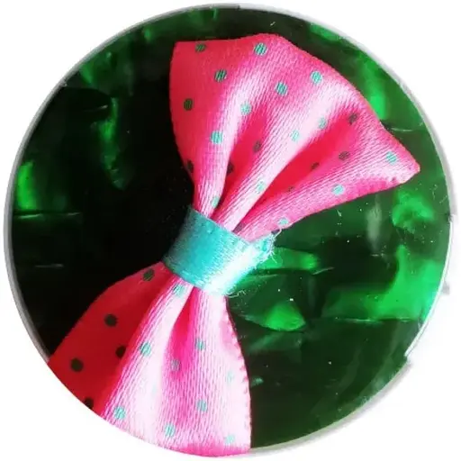 Тримач 2E Pop-Socket бантик на зеленому тлі Glossy Bow Green - фото 1
