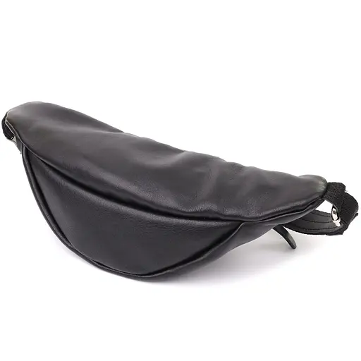 Зручна чоловіча бананка відмінної якості з гладкої натуральної шкіри SHVIGEL 34х14х7 см sum0028970 - фото 2