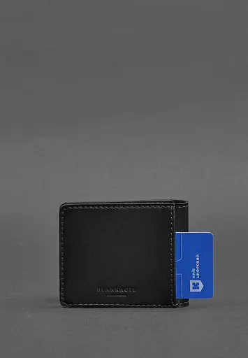 Кожаная обложка для удостоверения с гербом черная - фото 7