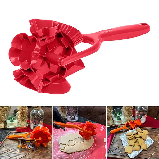 Валик нож-формочки для вырезания печенья 25 см, Kitchette Красный 84879 - фото 3