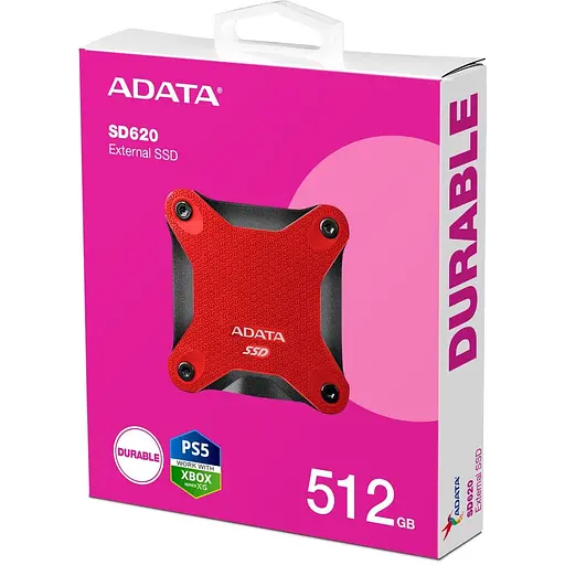 Накопитель SSD Adata SSD SD620 512GB USB 3.2 520/460Mb/s Red (SD620-512GCRD) - фото 5