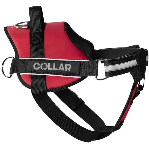 Шлея Dog Extreme "Police" №5 з ліхтариком (В:85-115см) червоний - фото 2