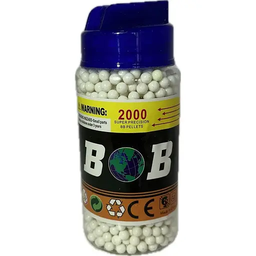 Пневматичні кулі BOB 8081: 2000 шт. у дисплеї Білий