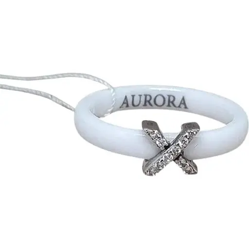 Серебряное кольцо Aurora с керамикой и фианитами. С1164Б 16,5