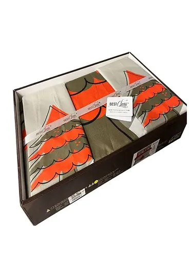 Комплект турецької постільної білизни євро 200 x 220 new year сатин TC303375615 - фото 2