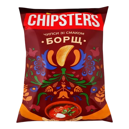 Набір: Грінки житньо-пшеничні До бочкового хвилясті зі смаком Часник 80 г + Чипси картопляні Chipster's Борщ 100 г + Грінки До Бочкового житньо-пшеничні Сало з хроном 80 г - фото 3