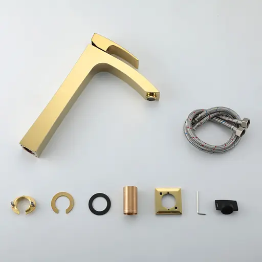 Змішувач для умивальника Gappo G1007-32 Золотий - фото 2