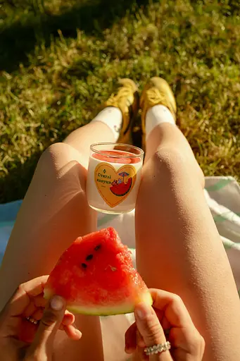 Свічка Стиглі кавуни 260 мл 30 год соєвий віск - фото 3