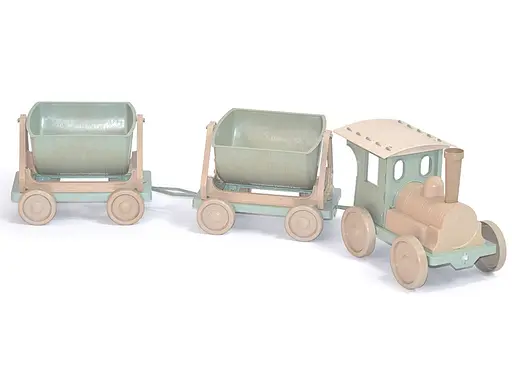 Поезд-конструктор Фламинго Doloni Eco, 013118/01eco, с двумя прицепами