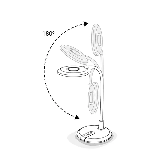 Настольный светодиодный светильник Feron DE1731 8Вт серебро - фото 2