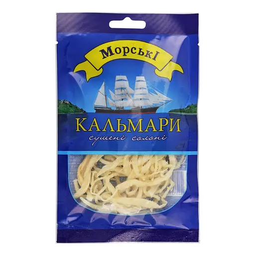 Кальмары Морские сушеные соленые 15 г