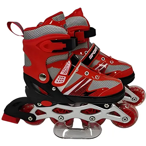 Ролики RS-0037 L (39-42) з підсвіткою червоні