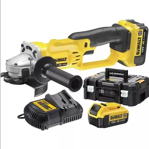 Шлифмашина угловая аккумуляторная DeWalt с АКБ и ЗУ DCG412M2 - фото 2