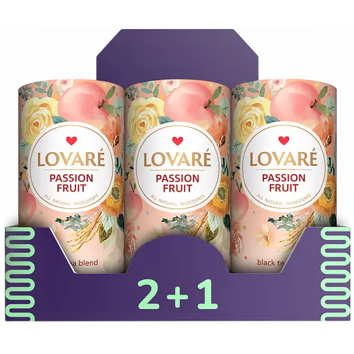 Чай чорний Lovare Пристрасний фрукт 240 г (3 шт. х 80 г)