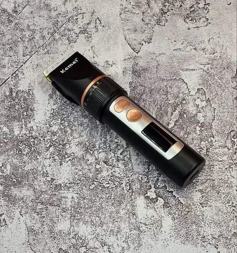 Акумуляторна машинка для стрижки Kemei KM-5073 (Керамічне лезо, LED-дисплей) - фото 3