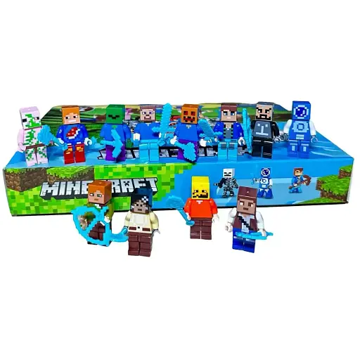 Набор игровых фигурок Minecraft с оружием 12 шт. (0302E) - фото 4
