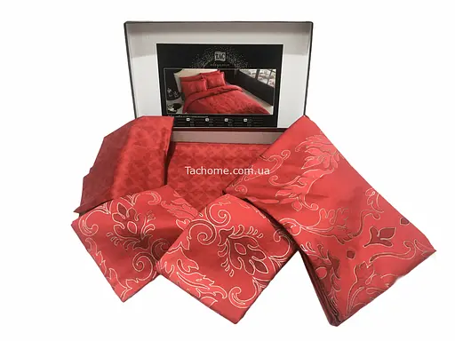 Комплект постільної білизни TAC Mauna Red Сімейний Різнобарвний 000229399 - фото 2