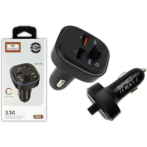 FM-модулятор Earldom ET-M85 RGB 3.1A PD