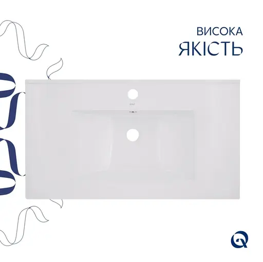 Раковина врезная мебельная Qtap Albatross 820x460x180 White с донным клапаном QT01113080CW148475 - фото 4