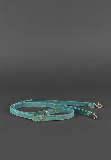 Кожаная женская плетеная сумка Пазл S зеленая Crazy Horse - фото 7