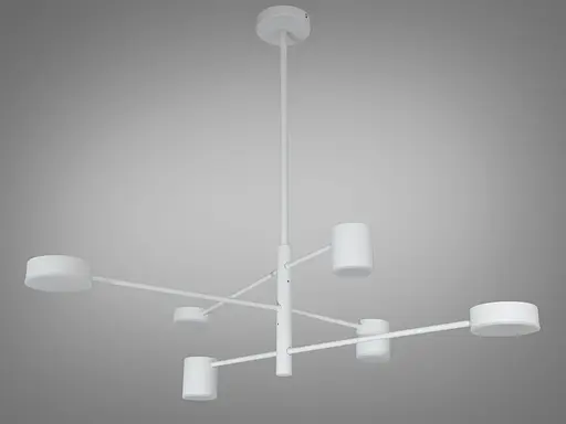 Сучасна новинка, біла лед люстра в спальню, 30Вт - фото 2