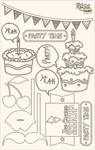 Чіпборд „Cake delicious“ 4 білий картон 12,8х20см Rosa Talent - фото 1