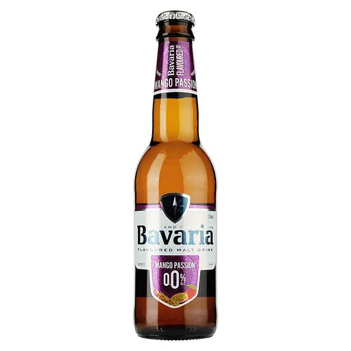 Пиво Bavaria Манго Маракуйя, безалкогольне, світле, фільтроване, 0,33 л