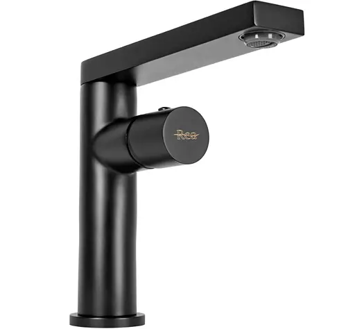 Смеситель для умывальника Rea Tap низкий black REA-B2008 Черный матовый - фото 3