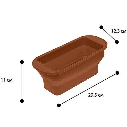 Форма для выпечки хлеба силиконовая 29.5х12.3х11 см, Profsil Коричневый 87150 - фото 4