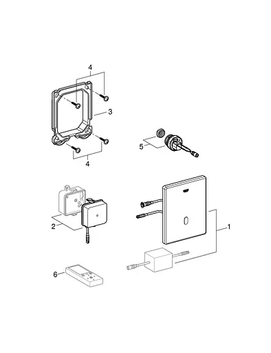Інфрачервона панель змиву для пісуару Grohe Tectron Skate 37321SD1, Нержавіюча сталь - фото 3