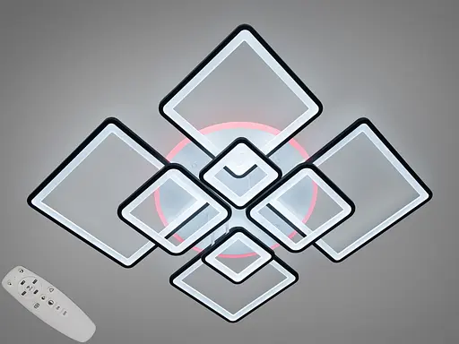 Современная LED люстра с пультом, диммером и подсветкой, 225W - фото 1
