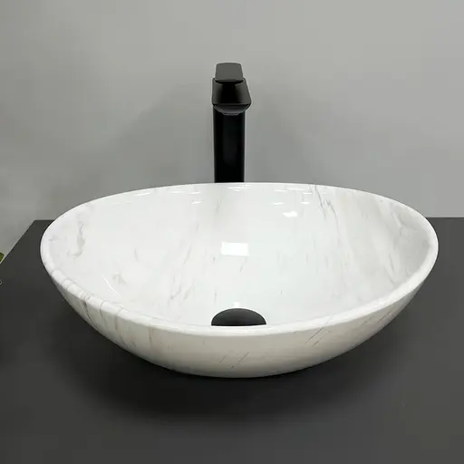 Умивальник VBI Parma marble nature glossY накладний VBI-011007, Мармур - фото 3