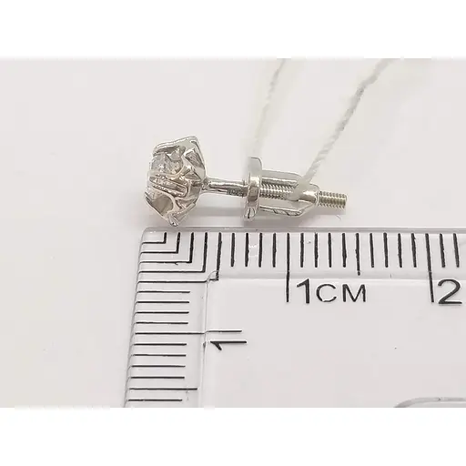 Золоті сережки-пуссети Столична Ювелірна Фабрика з фіанітами. 113901Б - фото 5