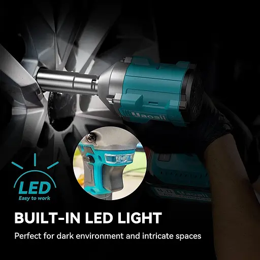 Електричний ударний гайковерт Awawei із акумулятором 650 Нм, 2 шт. 4000 мАг та пристроєм для швидкої зарядки, ударний гайковерт - фото 4