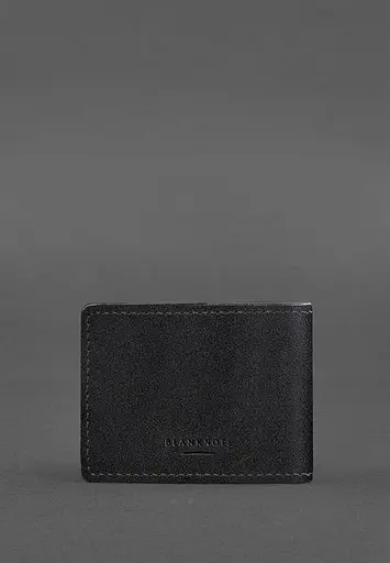 Универсальная кожаная обложка для удостоверения Черная - фото 5