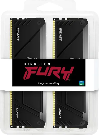 Оперативная память Kingston Fury 16GB (2x8GB) DDR4 3200MHz Beast RGB (KF432C16BB2AK2/16WP) - фото 3