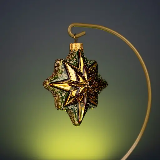 Набір ялинкових прикрас Різдвяні історії Святковий в дерев'яній коробці скло (4820001153576) - фото 3