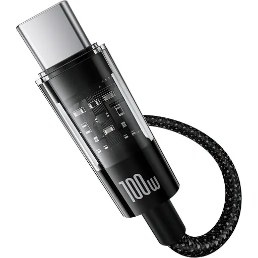 Кабель Baseus Gem Fast-Charging Data Cable USB to USB-C 100W 2m Cluster Black - фото 3