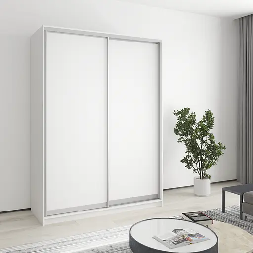 Шафа-купе дводверна MebelStar Комбо AL 2ДСП 150x45x210 см Аляска білий (MBS-2674)